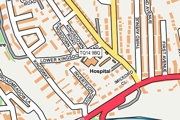 TQ14 9BQ map - OS OpenMap – Local (Ordnance Survey)