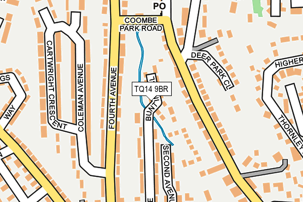 TQ14 9BR map - OS OpenMap – Local (Ordnance Survey)