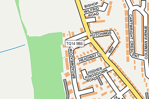 TQ14 9BS map - OS OpenMap – Local (Ordnance Survey)