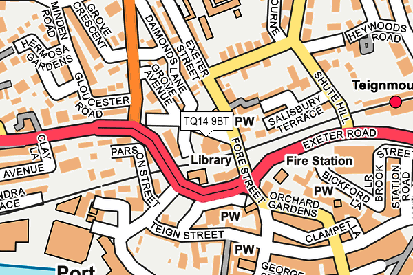 TQ14 9BT map - OS OpenMap – Local (Ordnance Survey)