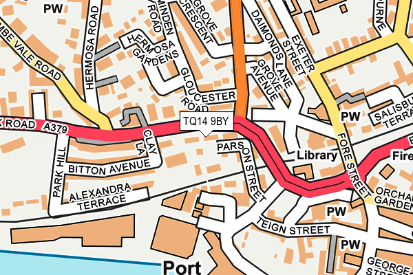 TQ14 9BY map - OS OpenMap – Local (Ordnance Survey)