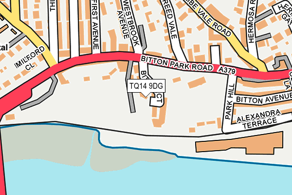 TQ14 9DG map - OS OpenMap – Local (Ordnance Survey)