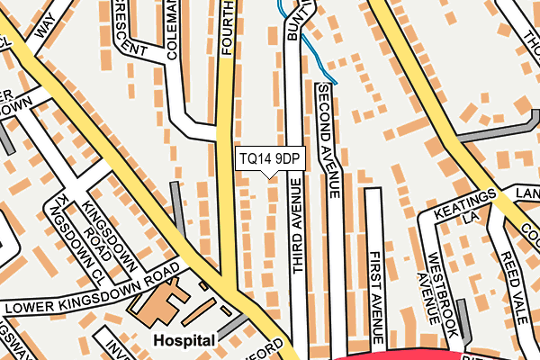 TQ14 9DP map - OS OpenMap – Local (Ordnance Survey)