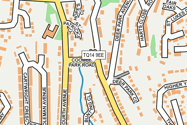 TQ14 9EE map - OS OpenMap – Local (Ordnance Survey)