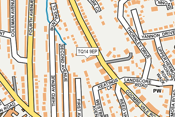 TQ14 9EP map - OS OpenMap – Local (Ordnance Survey)