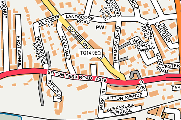 TQ14 9EQ map - OS OpenMap – Local (Ordnance Survey)