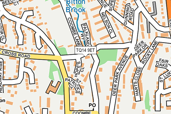 TQ14 9ET map - OS OpenMap – Local (Ordnance Survey)