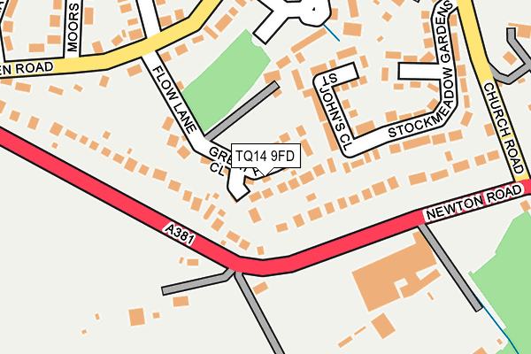 TQ14 9FD map - OS OpenMap – Local (Ordnance Survey)