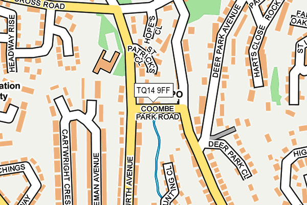 TQ14 9FF map - OS OpenMap – Local (Ordnance Survey)