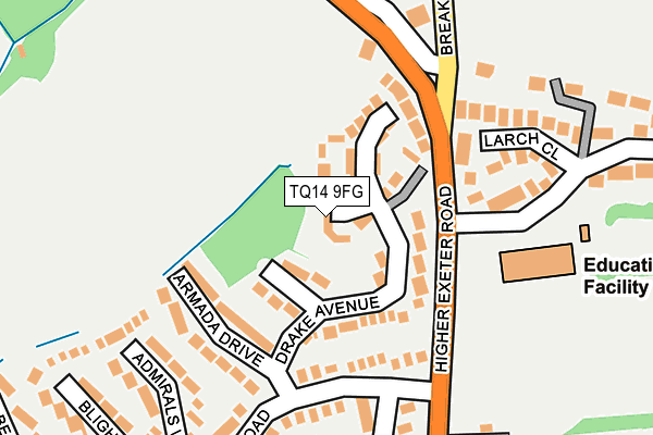 TQ14 9FG map - OS OpenMap – Local (Ordnance Survey)