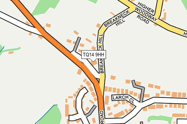 TQ14 9HH map - OS OpenMap – Local (Ordnance Survey)