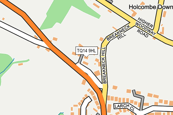 TQ14 9HL map - OS OpenMap – Local (Ordnance Survey)