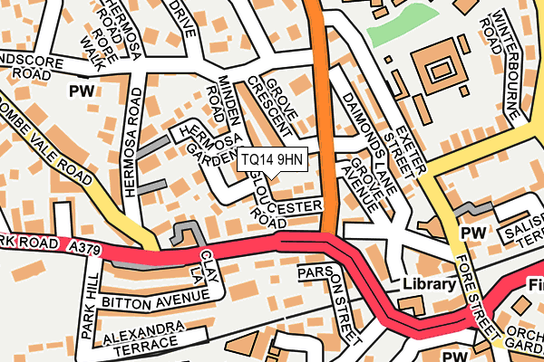 TQ14 9HN map - OS OpenMap – Local (Ordnance Survey)