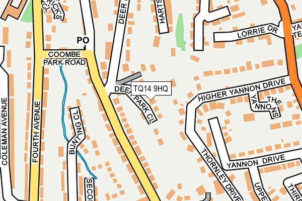 TQ14 9HQ map - OS OpenMap – Local (Ordnance Survey)