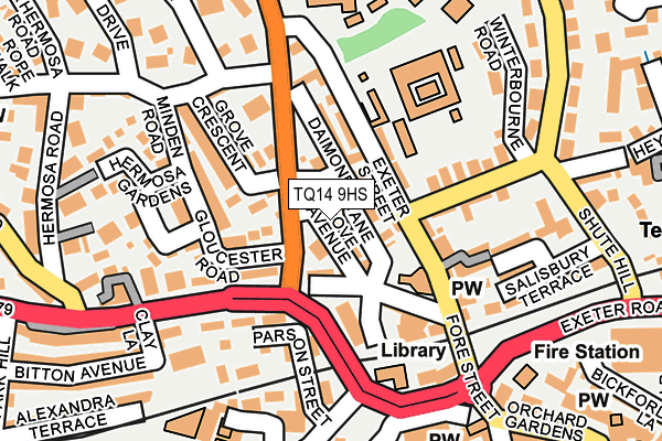 TQ14 9HS map - OS OpenMap – Local (Ordnance Survey)