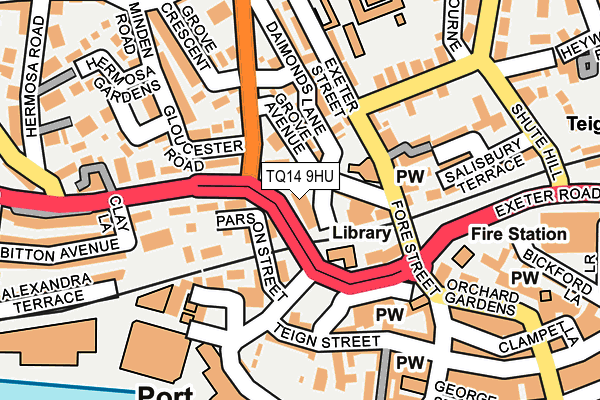 TQ14 9HU map - OS OpenMap – Local (Ordnance Survey)
