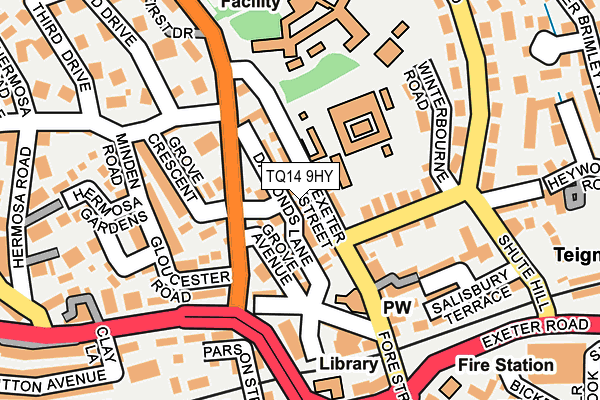 TQ14 9HY map - OS OpenMap – Local (Ordnance Survey)
