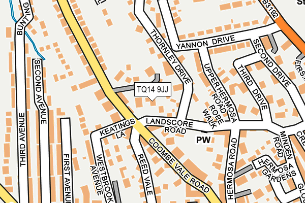 TQ14 9JJ map - OS OpenMap – Local (Ordnance Survey)