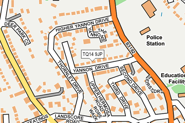 TQ14 9JP map - OS OpenMap – Local (Ordnance Survey)