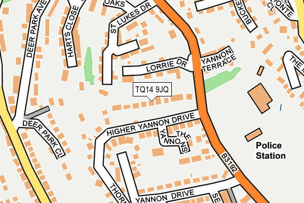 TQ14 9JQ map - OS OpenMap – Local (Ordnance Survey)