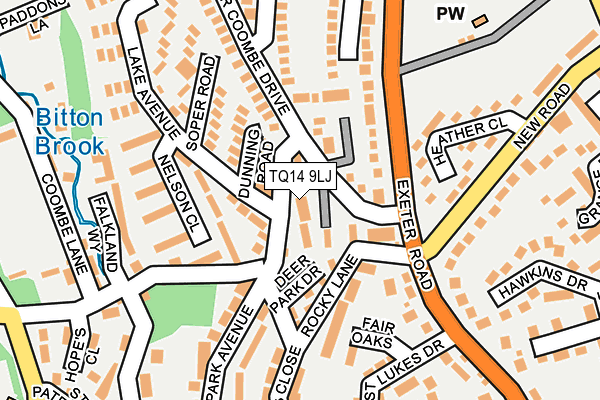 TQ14 9LJ map - OS OpenMap – Local (Ordnance Survey)