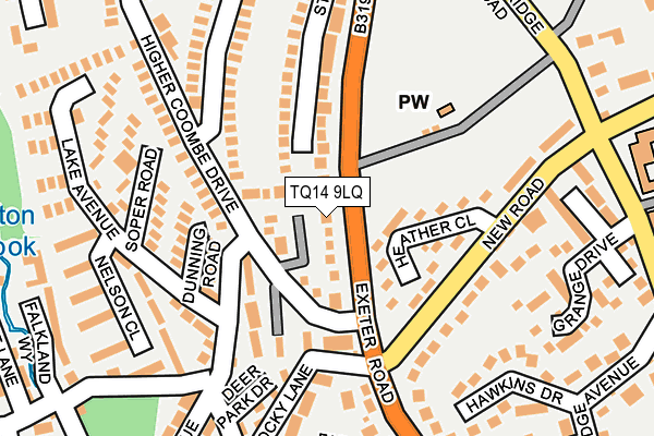 TQ14 9LQ map - OS OpenMap – Local (Ordnance Survey)