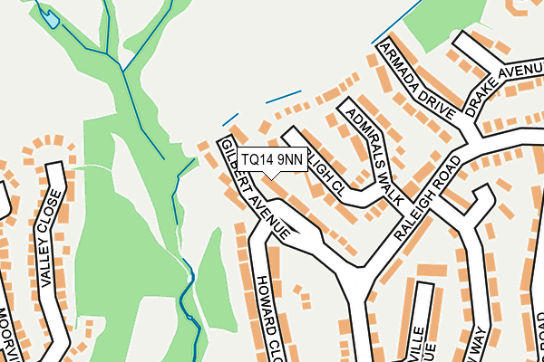 TQ14 9NN map - OS OpenMap – Local (Ordnance Survey)