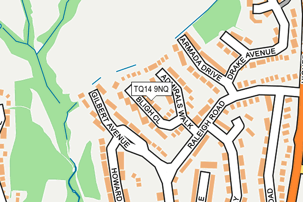 TQ14 9NQ map - OS OpenMap – Local (Ordnance Survey)