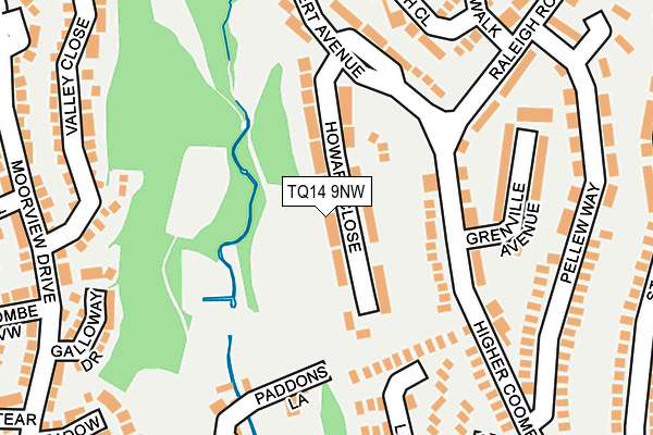 TQ14 9NW map - OS OpenMap – Local (Ordnance Survey)