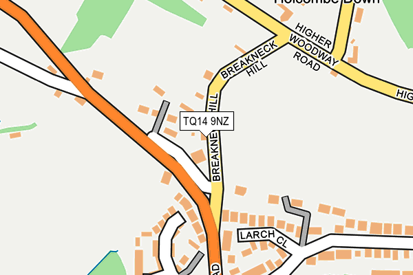 TQ14 9NZ map - OS OpenMap – Local (Ordnance Survey)