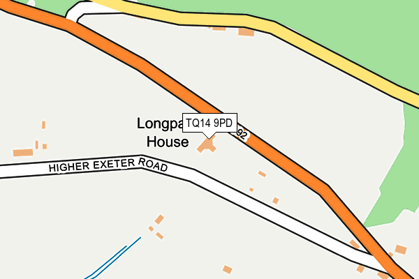 TQ14 9PD map - OS OpenMap – Local (Ordnance Survey)