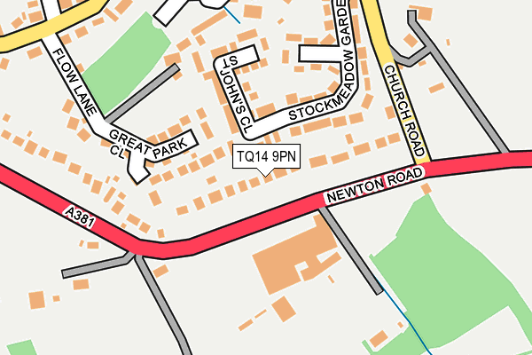TQ14 9PN map - OS OpenMap – Local (Ordnance Survey)
