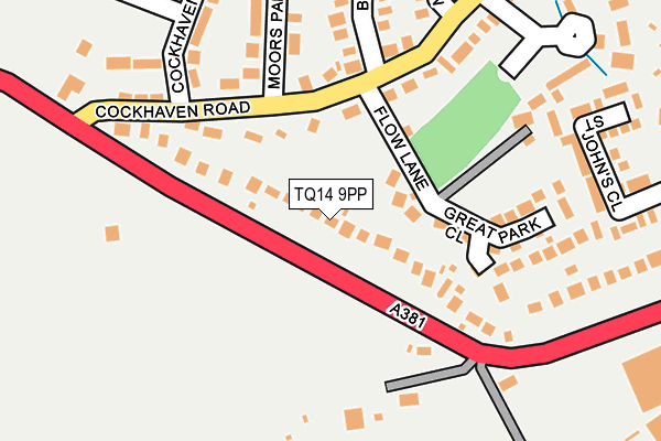 TQ14 9PP map - OS OpenMap – Local (Ordnance Survey)