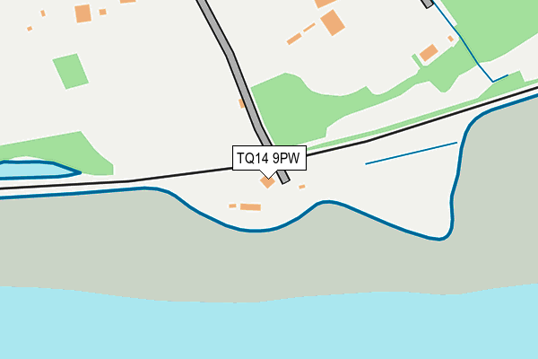 TQ14 9PW map - OS OpenMap – Local (Ordnance Survey)