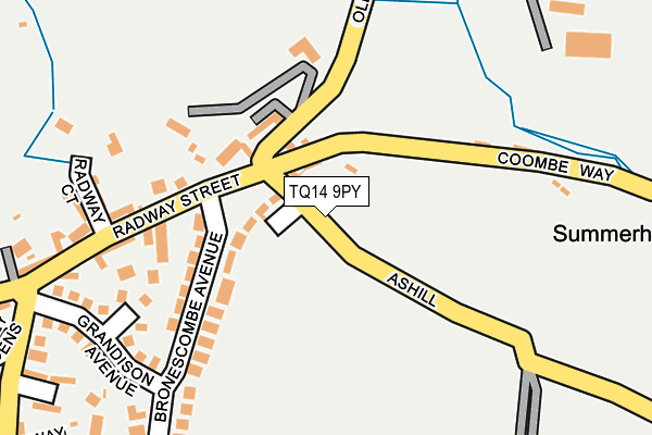 TQ14 9PY map - OS OpenMap – Local (Ordnance Survey)