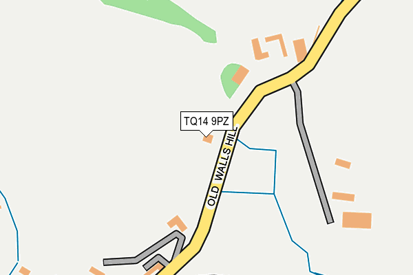 TQ14 9PZ map - OS OpenMap – Local (Ordnance Survey)