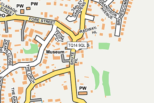 TQ14 9QL map - OS OpenMap – Local (Ordnance Survey)