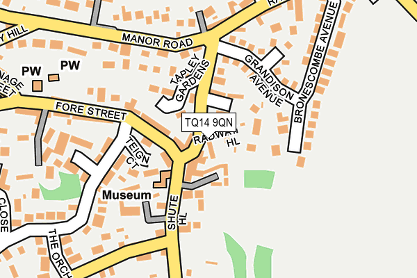 TQ14 9QN map - OS OpenMap – Local (Ordnance Survey)