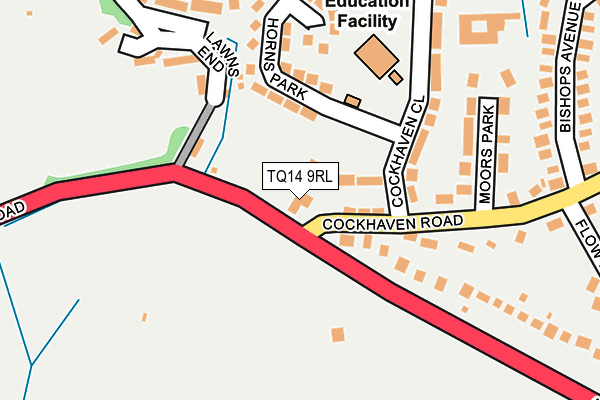 TQ14 9RL map - OS OpenMap – Local (Ordnance Survey)