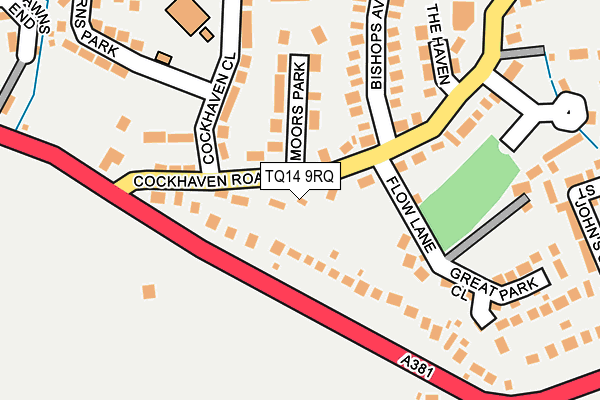 TQ14 9RQ map - OS OpenMap – Local (Ordnance Survey)