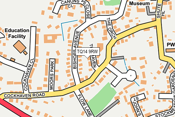 TQ14 9RW map - OS OpenMap – Local (Ordnance Survey)