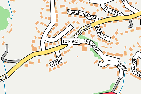 TQ14 9RZ map - OS OpenMap – Local (Ordnance Survey)