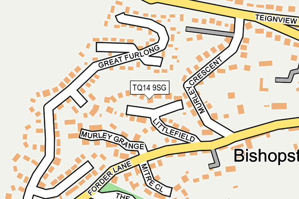 TQ14 9SG map - OS OpenMap – Local (Ordnance Survey)