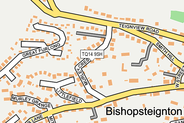 TQ14 9SH map - OS OpenMap – Local (Ordnance Survey)