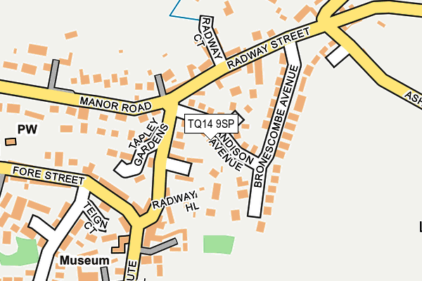 TQ14 9SP map - OS OpenMap – Local (Ordnance Survey)