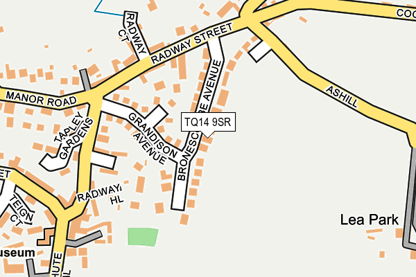 TQ14 9SR map - OS OpenMap – Local (Ordnance Survey)