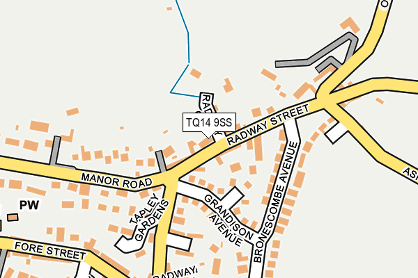 TQ14 9SS map - OS OpenMap – Local (Ordnance Survey)