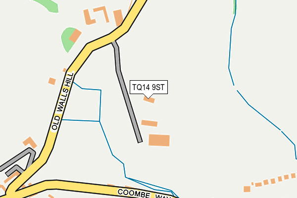 TQ14 9ST map - OS OpenMap – Local (Ordnance Survey)