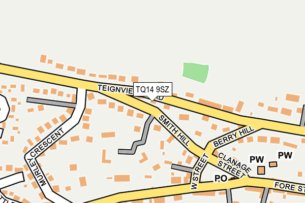 TQ14 9SZ map - OS OpenMap – Local (Ordnance Survey)