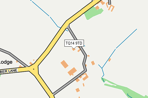 TQ14 9TD map - OS OpenMap – Local (Ordnance Survey)